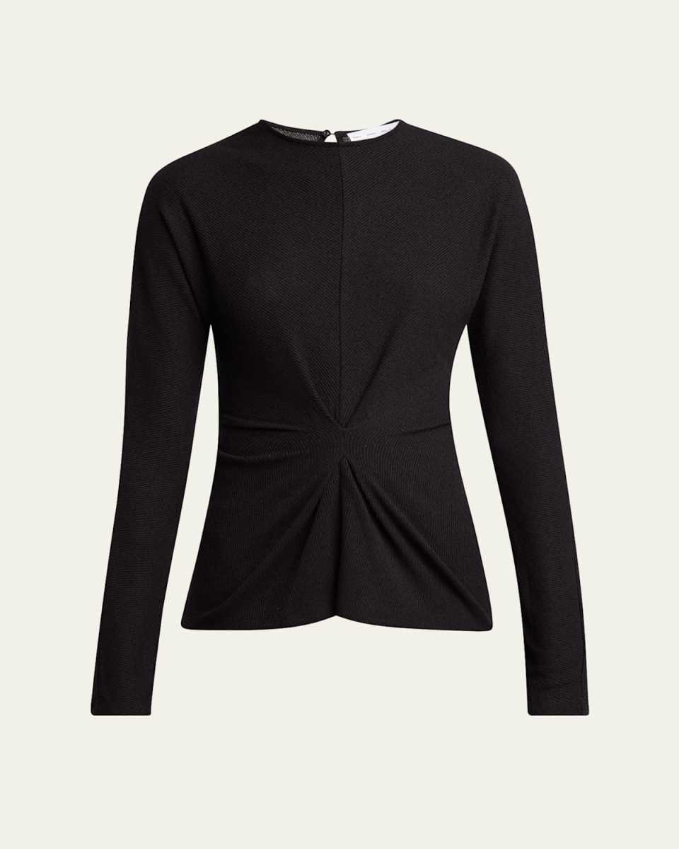 Heather Twisted Rib Top